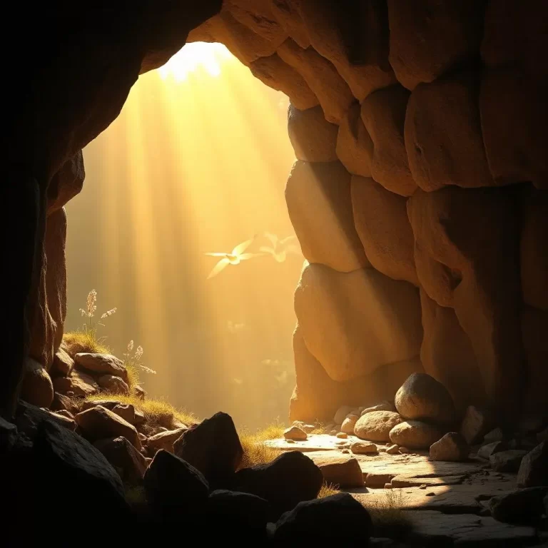 Aquele que habita no esconderijo do Altíssimo descansará à sombra do Onipotente. (Salmos 91:1) 🌿✨ Que a luz divina sempre nos guie e proteja, assim como a luz do sol ilumina esta caverna, trazendo paz e esperança.